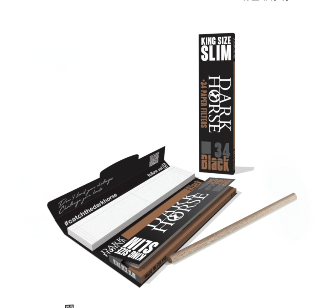 Dark Horse Papers Black King Size Slim and Tips