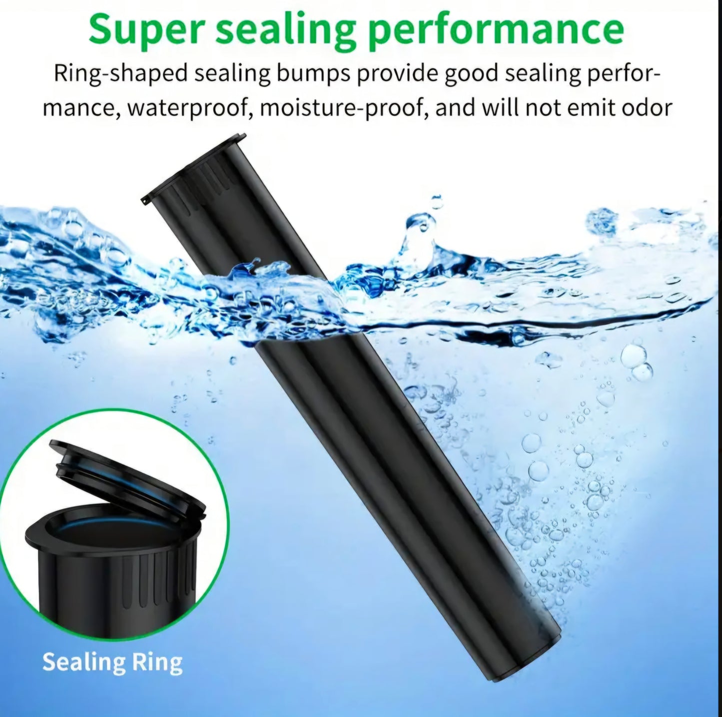 Waterproof Plastic Storage Tubes with Squeeze Top Lids